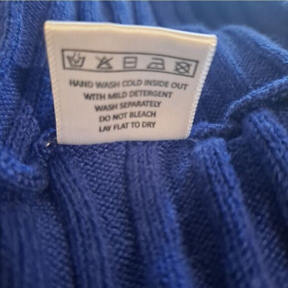Bobi Black royal blue boat neck directional rib sweater size extra sm… - Picture 7 of 8